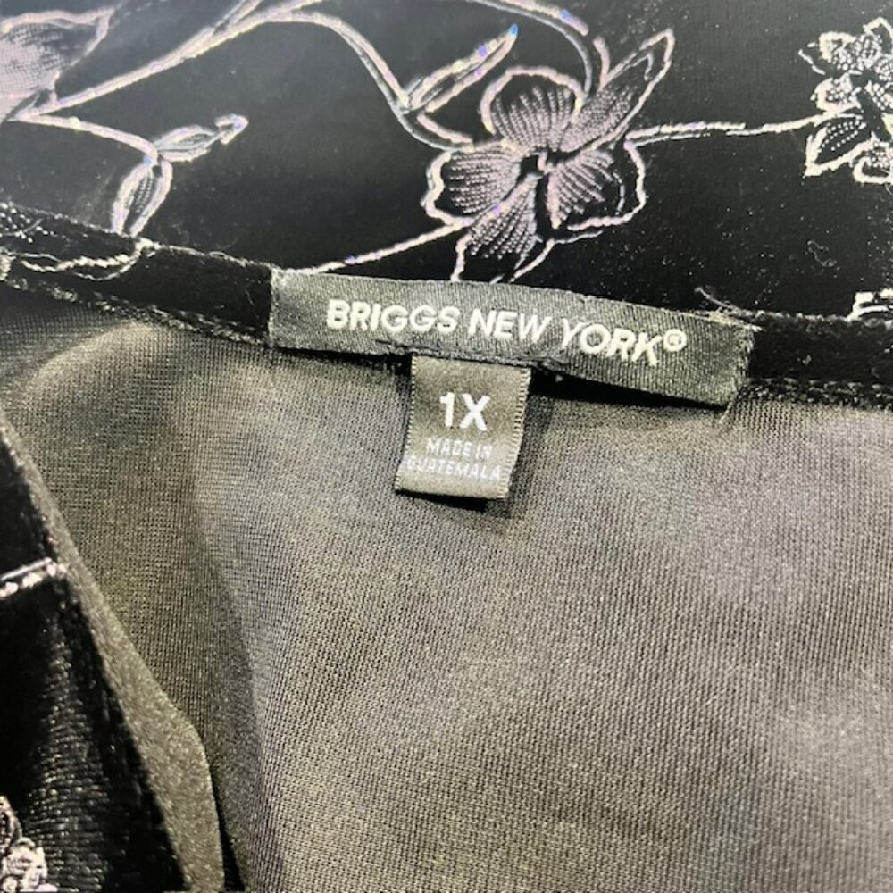 Briggs Black & Silver Cardigan W/ Attached Tank Size 1X - Picture 8 of 8